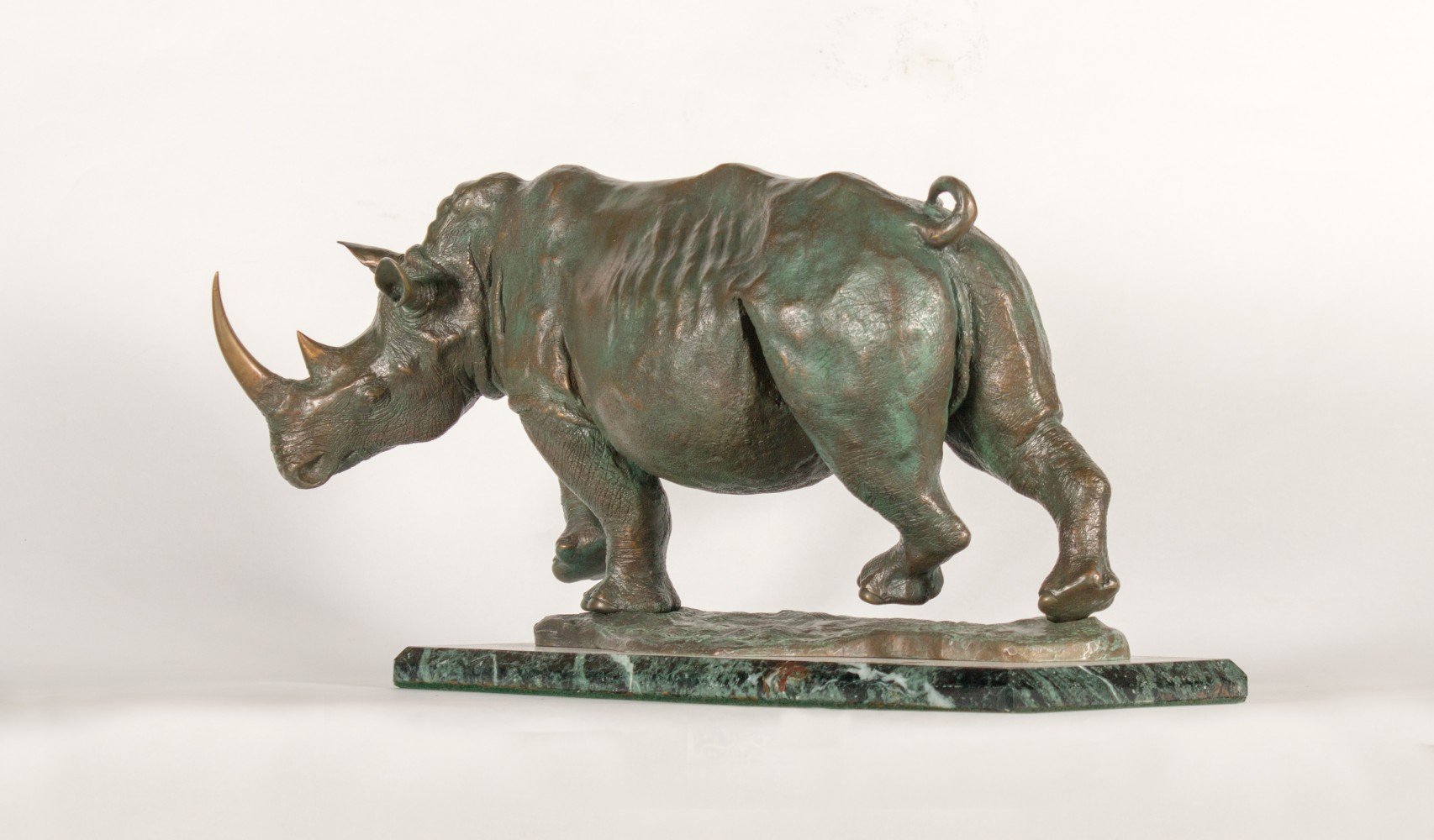 Bronze Rhino by Donald Greig