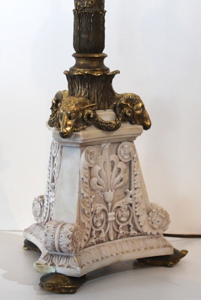 Edward F. Caldwell & Co. Marble and Gilt Bronze Table Lamp, New York