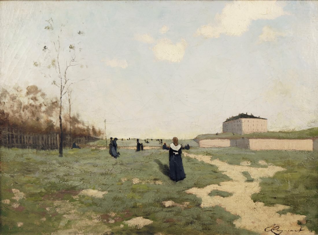 Outside a Nunnery by Émile Cagniart