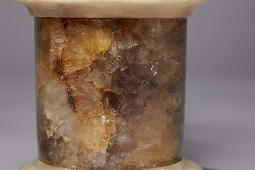 Pair of English Regency Blue John (Derbyshire Spar) Urns