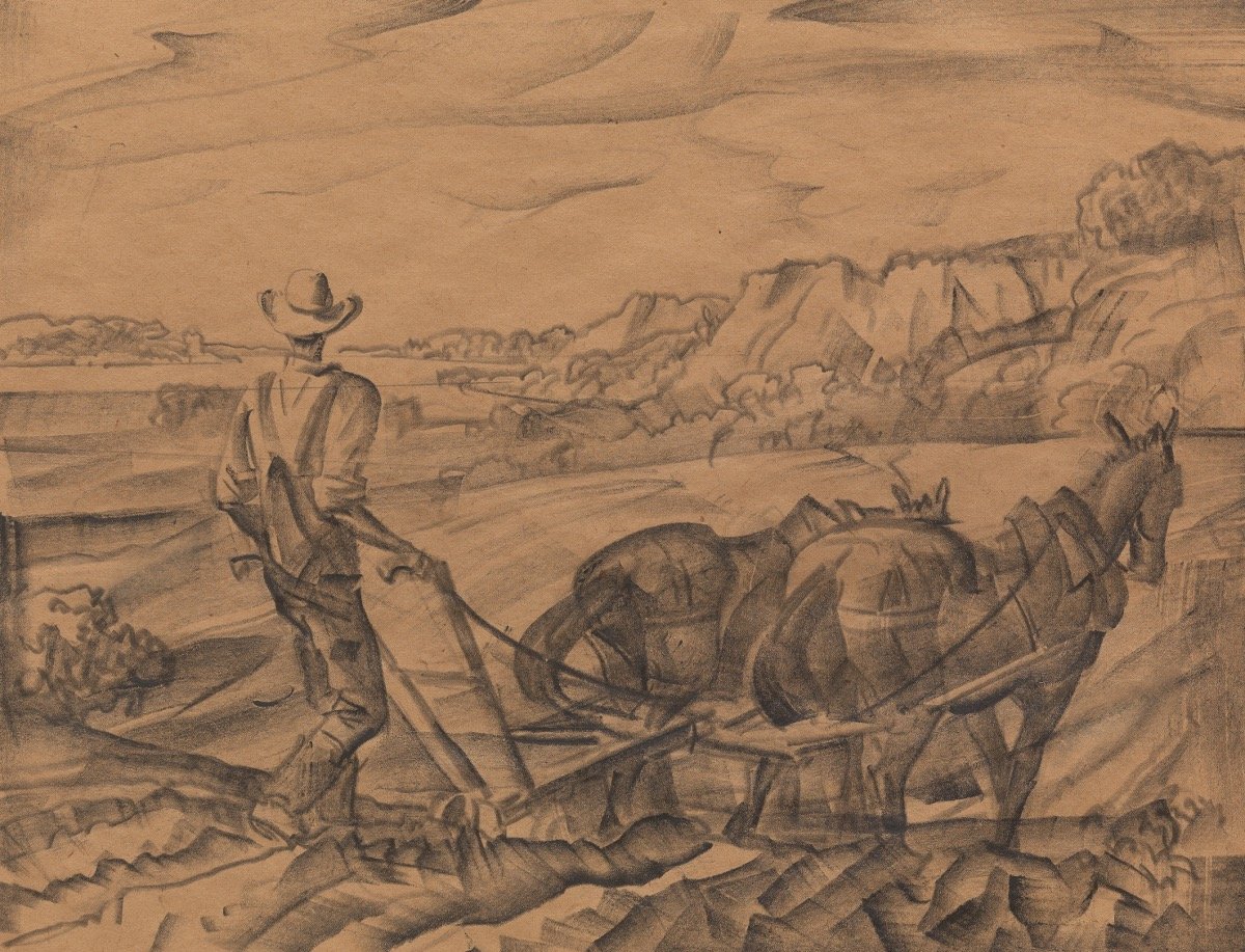 Man Plowing by Frank Nelson Wilcox