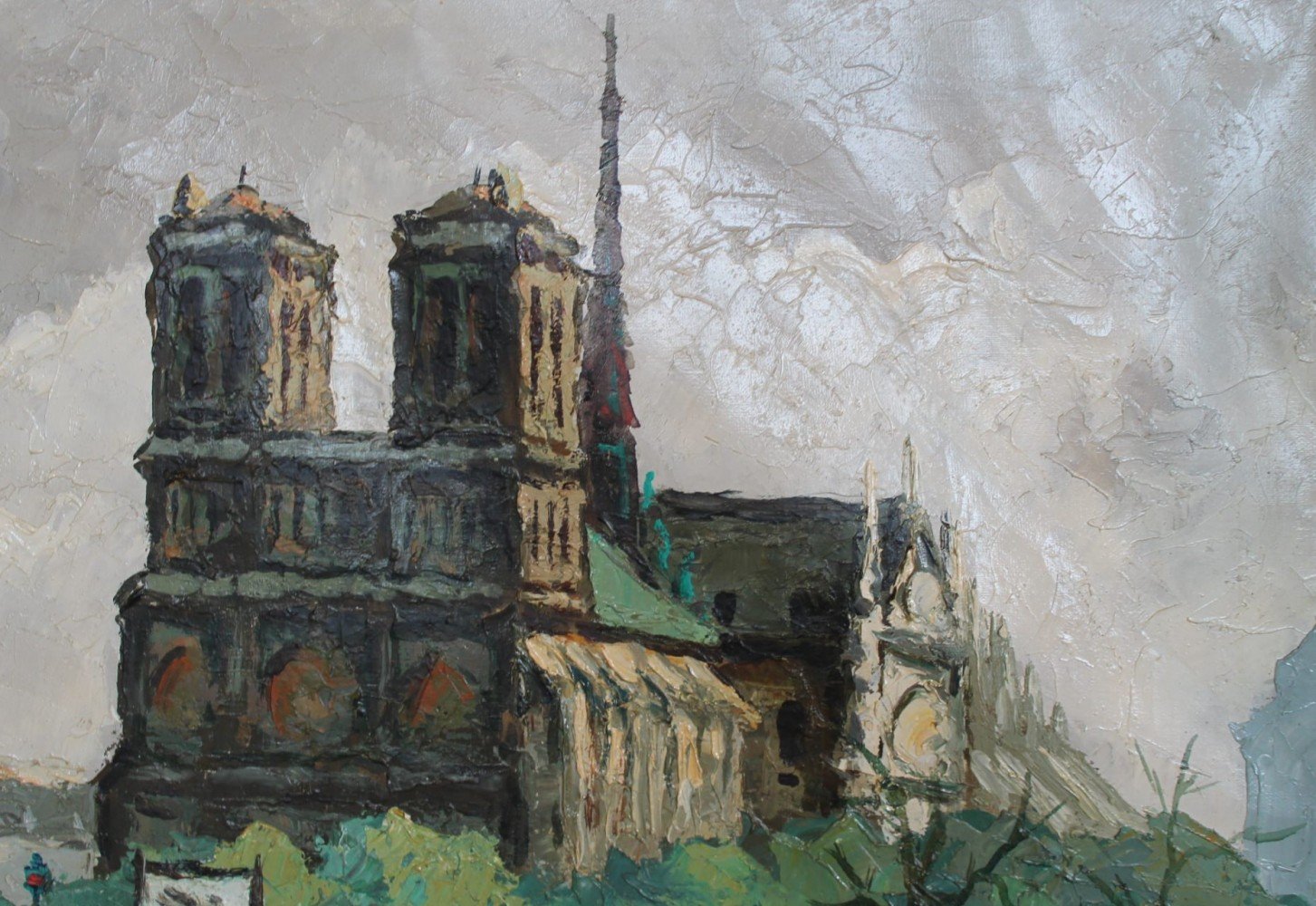 Notre Dame et Quai St.Michel, Paris by 20th Century French School