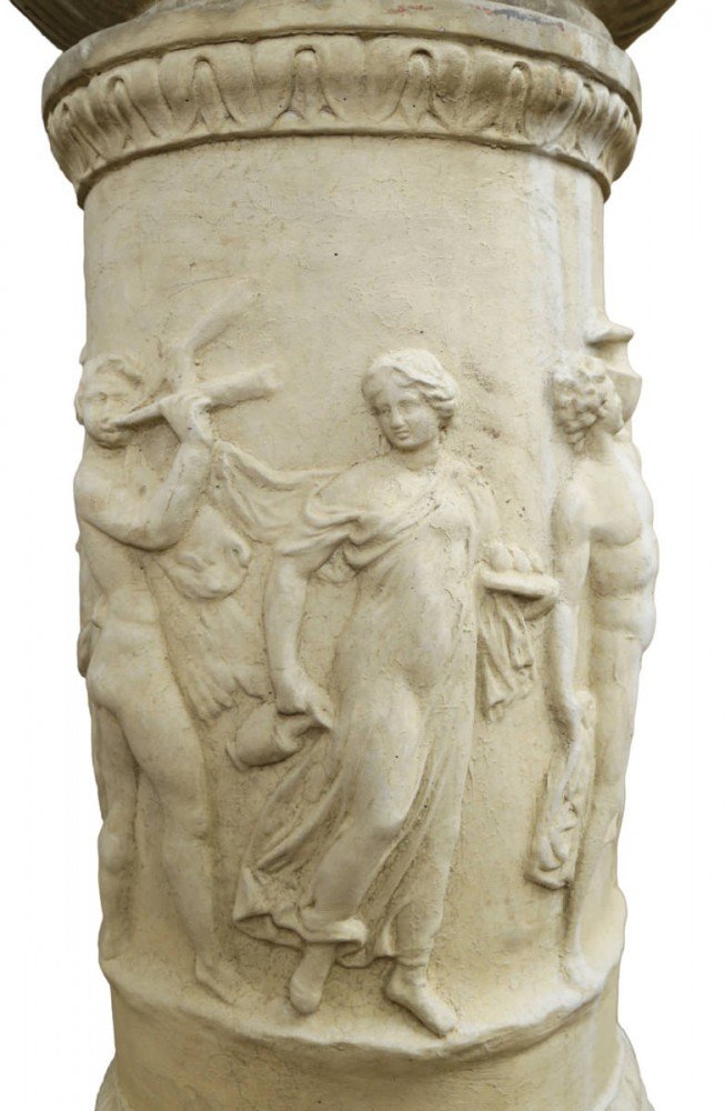An Elegant Monumental Classical Style Single Urn on Pedestal by 20th Century American School