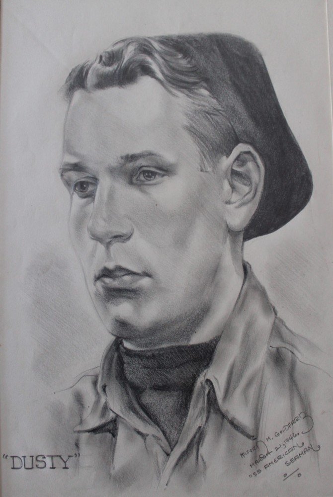 Milford Goldfarb (American 20thc.) Three Graphite Portraits
