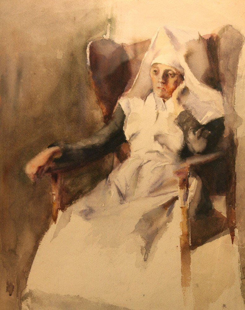 Nun in Contemplation by Grace Young