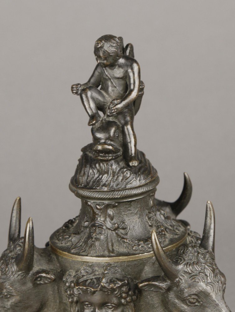 Finely Cast Bronze Grand Tour Inkwell by 19th Century Italian School