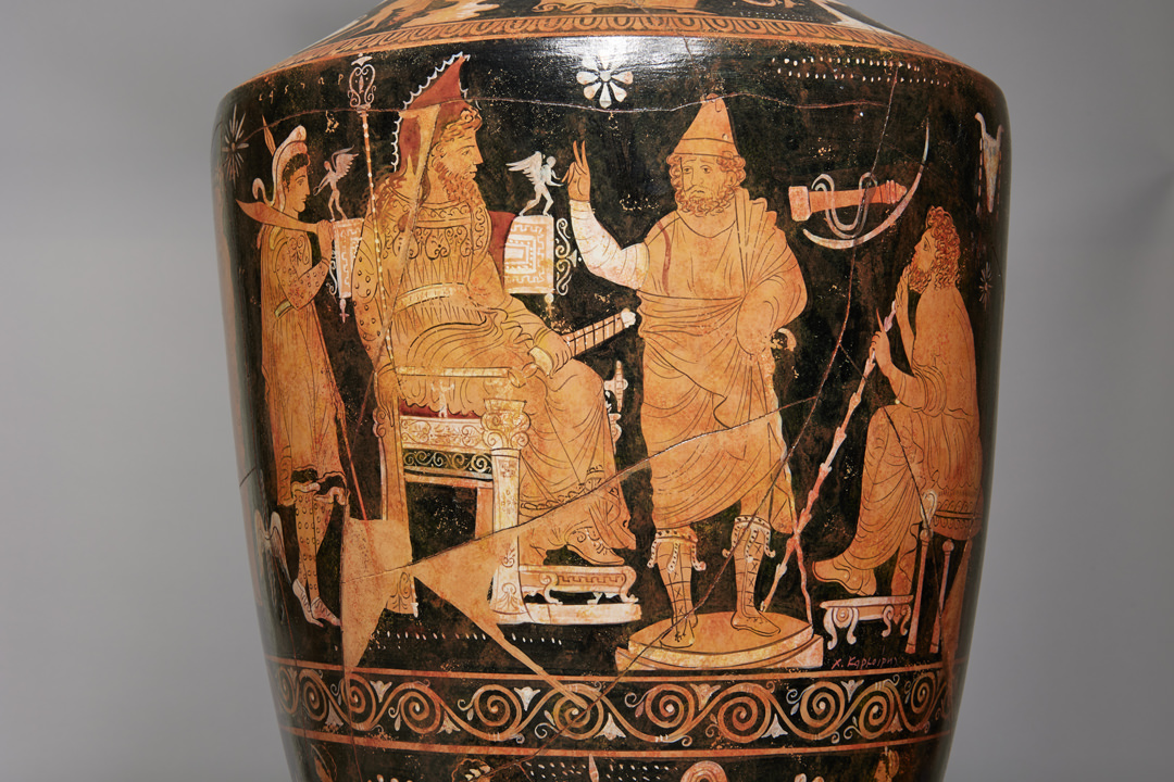 Enormous Greek Apulian Red Figure Lekythos