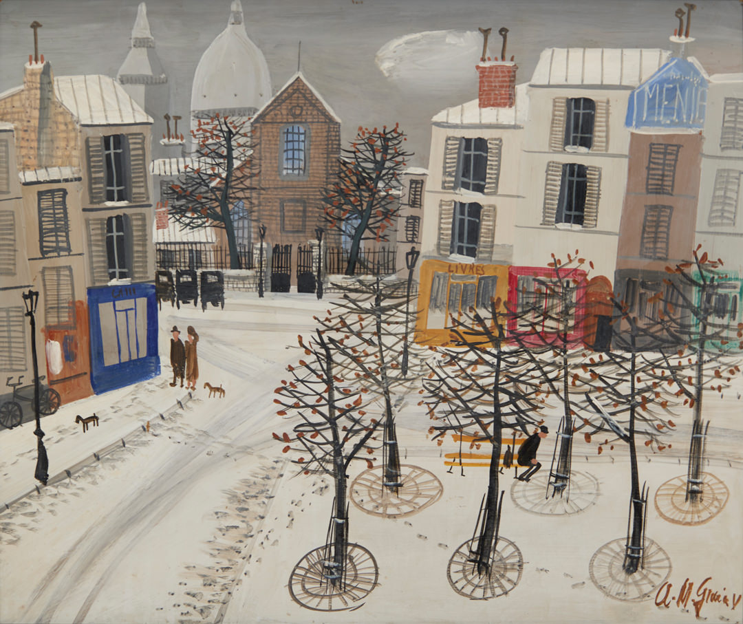 Montmartre in the Snow, Paris by Armand Manago Guerin