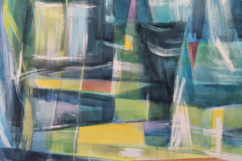 Abstract Watercolor on paper Painting: 