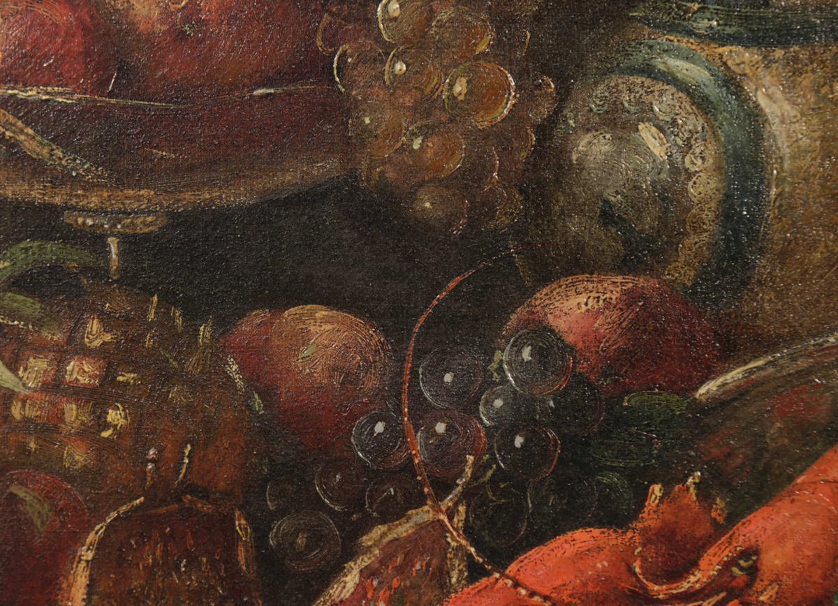 Still Life with Lobster, Pomegranate, Fruit and Jug by J. Horstmann