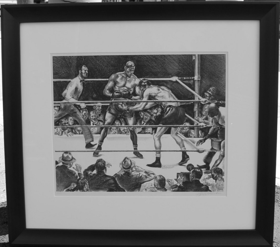 Joe Lewis in a Boxing Match by Joseph Webster Golinkin