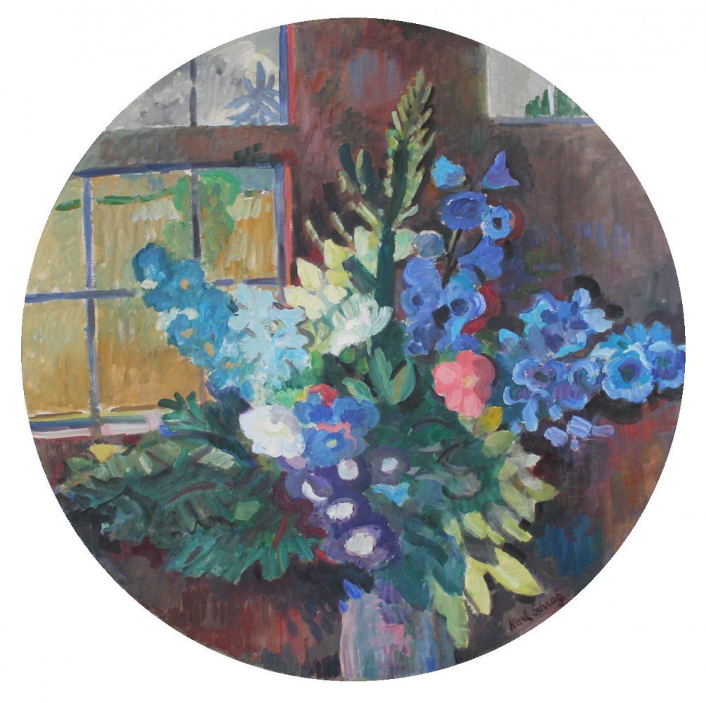 Still Life, Flowers in a Vase I by Karl Schrag