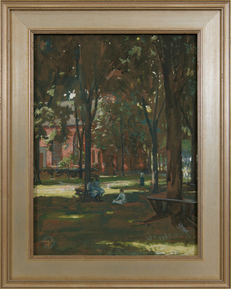 Ladies in a Church Yard by Henry George Keller