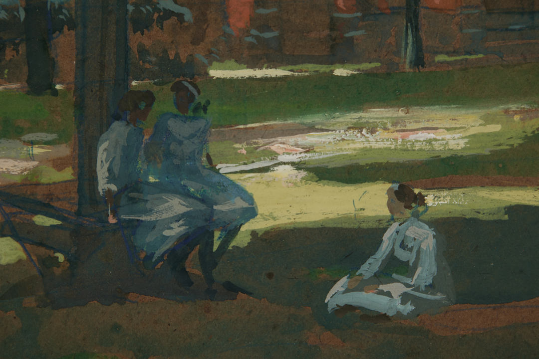Ladies in a Church Yard by Henry George Keller