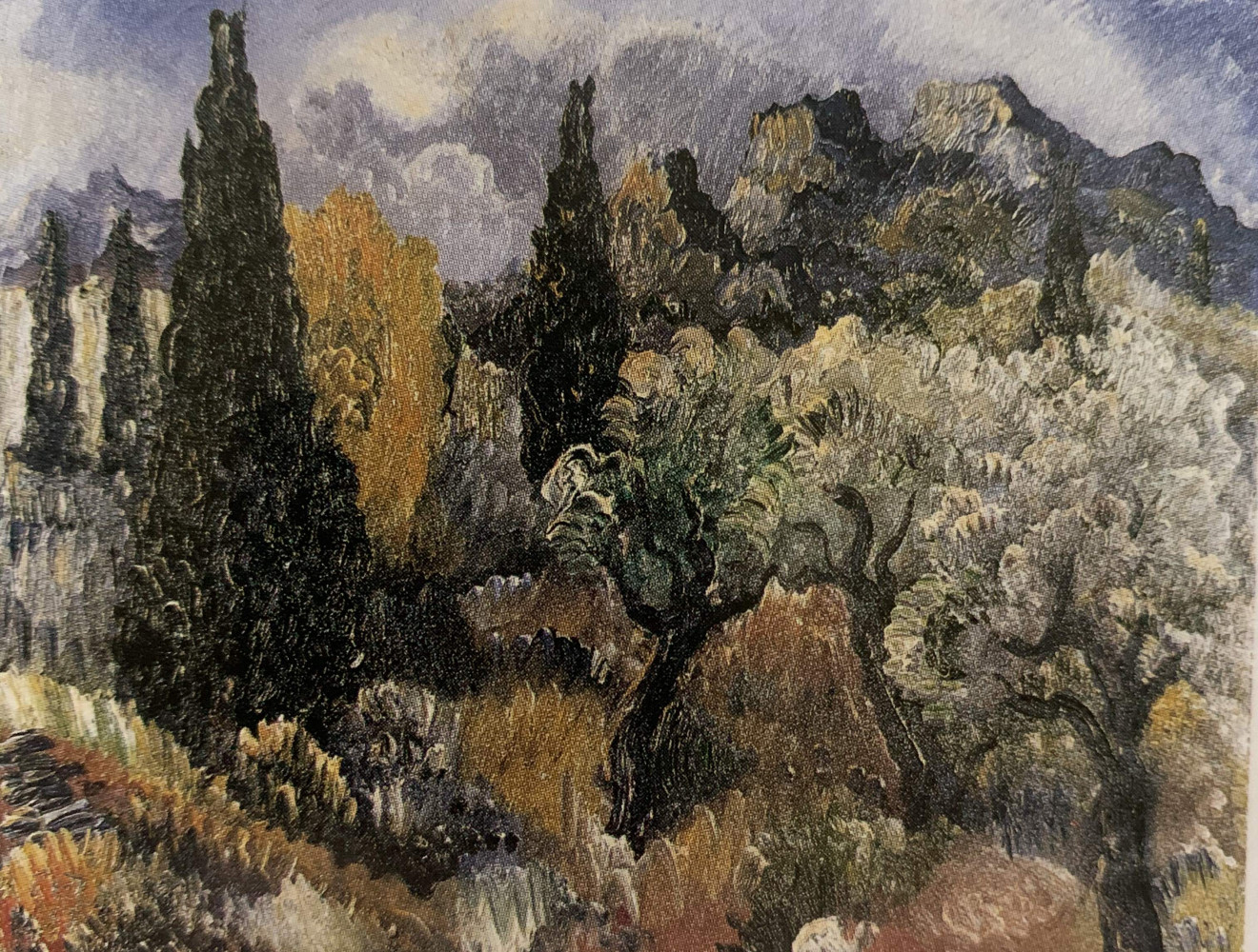 Landscape with Cypress Trees by Paul Kleinschmidt