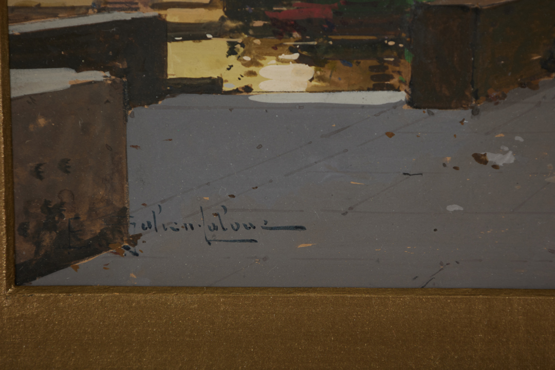 The Banks of the Seine near Chatelet by Eugene Galien Laloue