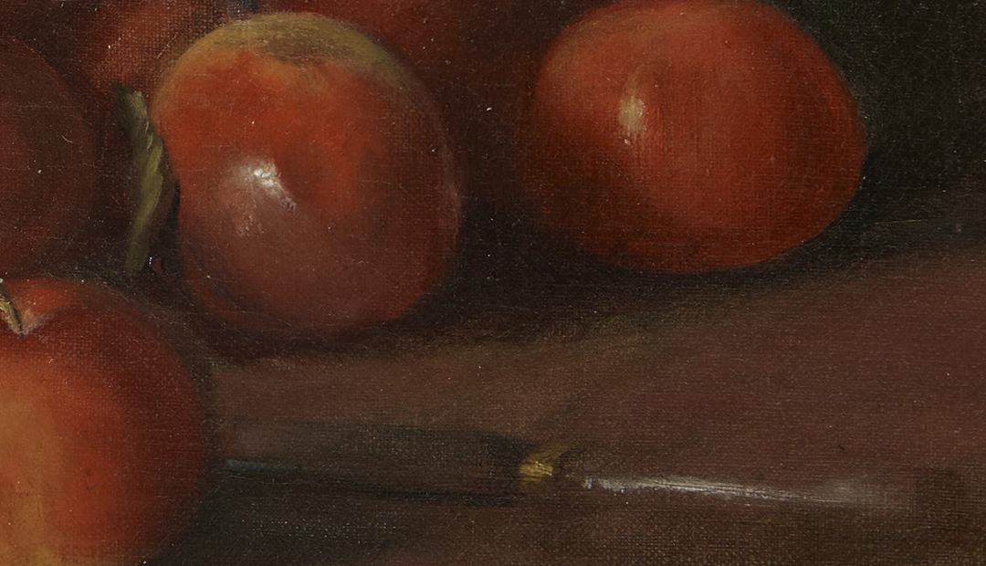 Still Life with Apples and Green Vase by Adam Lehr