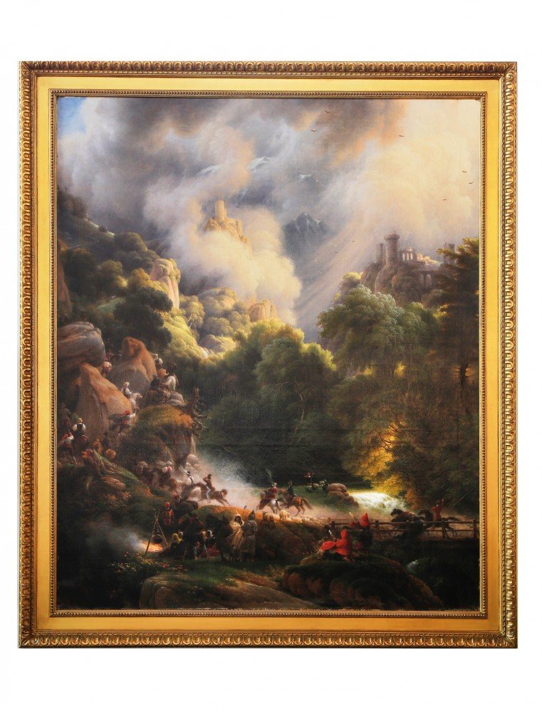 Promenade aux Chateaux de Crac, vers les Sources de la Garonne by Louis François Baron Lejeune