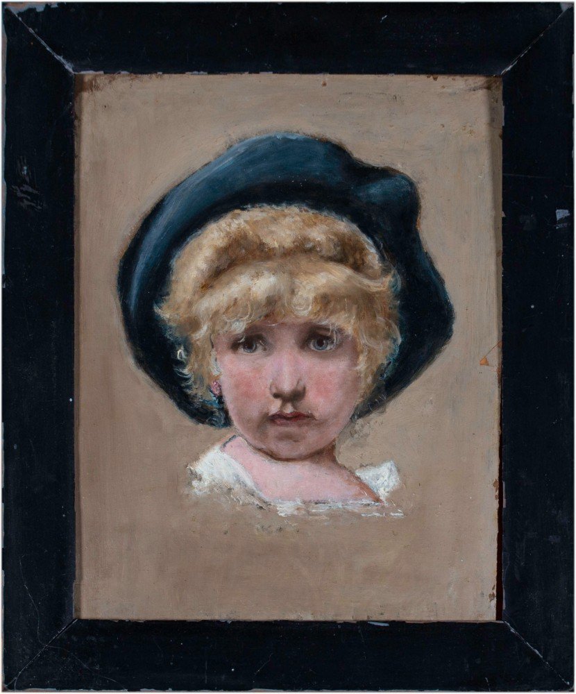Little Girl with Hat, 19th Century English School