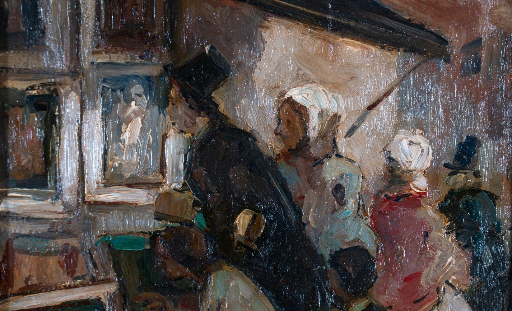 Figurative Oil on Board Painting: 