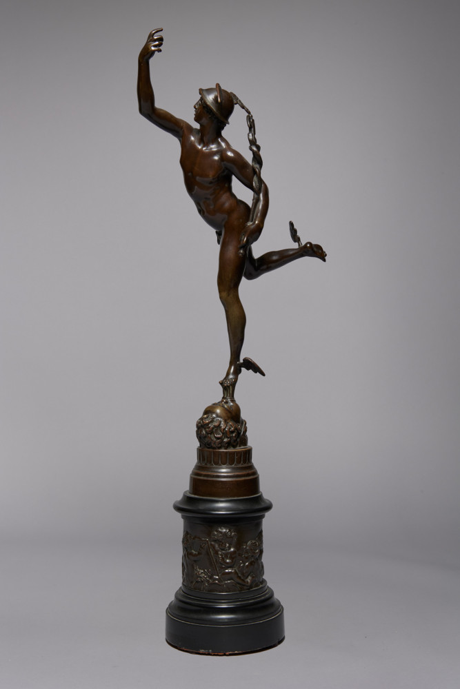 Mercury Standing on the Breath of Zeus by 19th Century Italian School