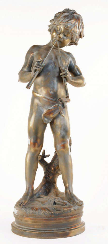 After Moreau, Bronze Boy with Pipes