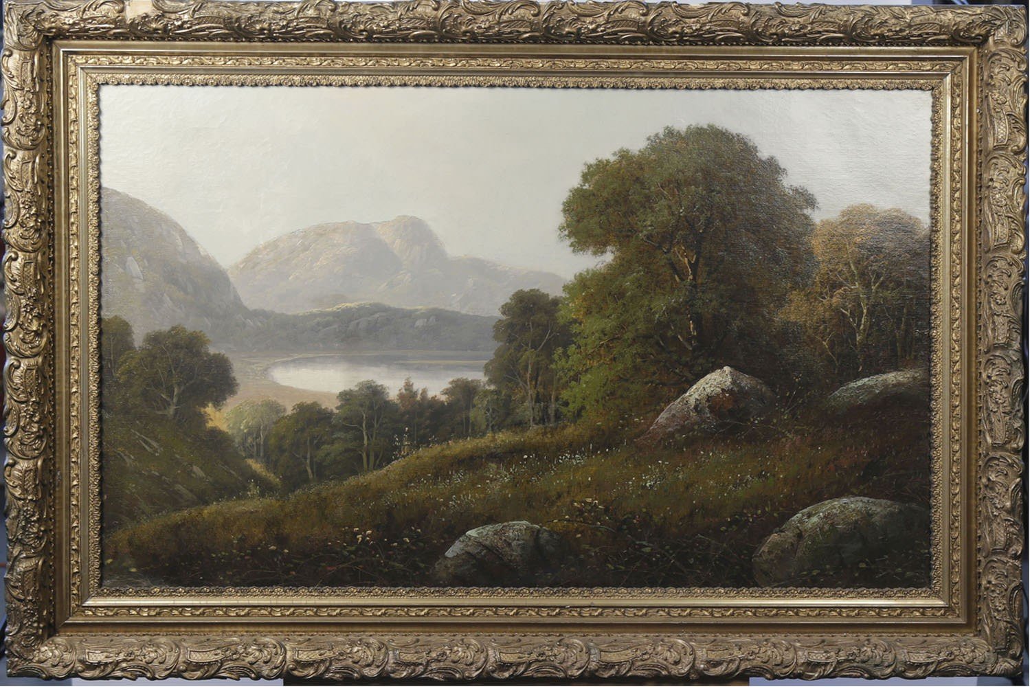 River Valley Landscape by 19th Century American School