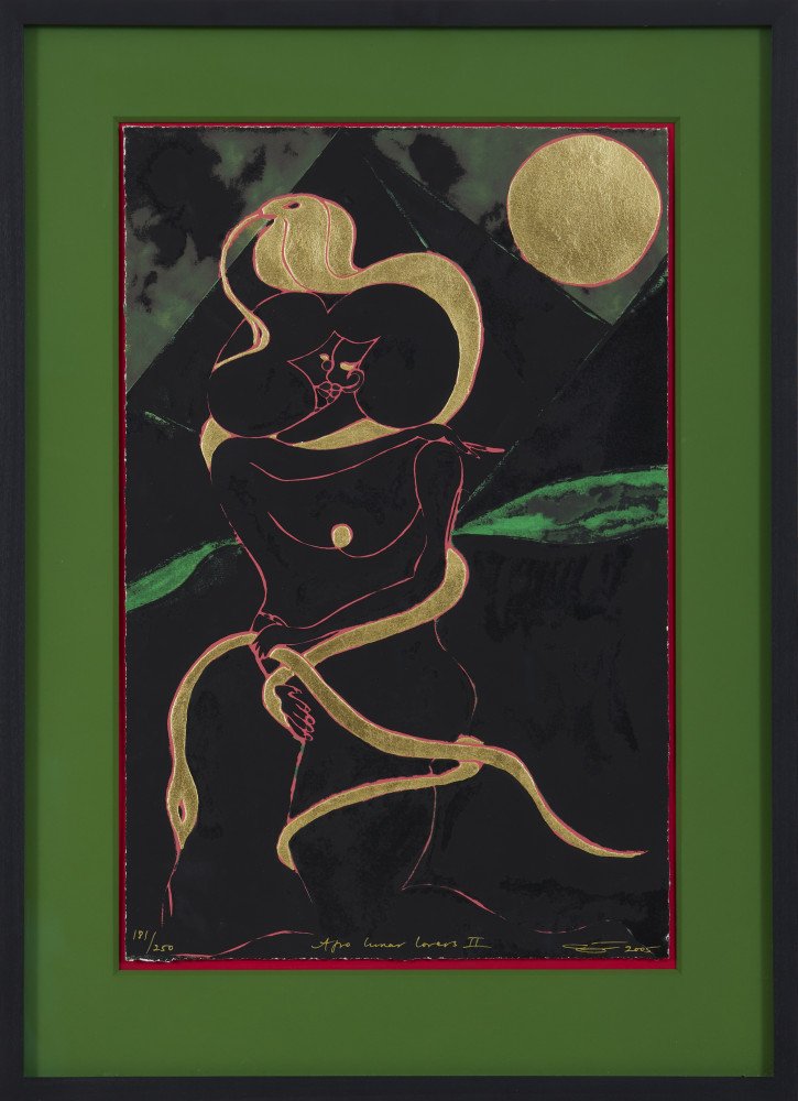 Afro Lunar Lovers II by Chris Ofili