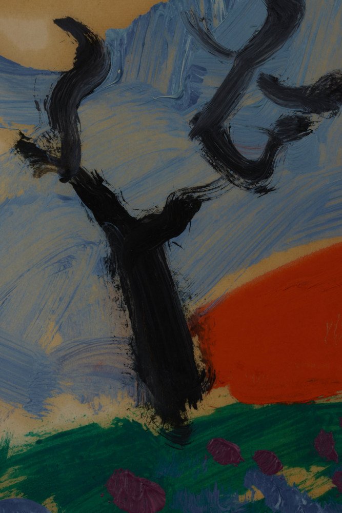 Orange Hill with Tree by Joseph Benjamin O’Sickey