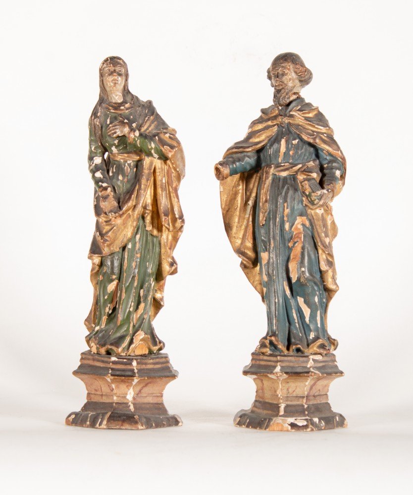 Pair of 19th Century Continental Santos Figures