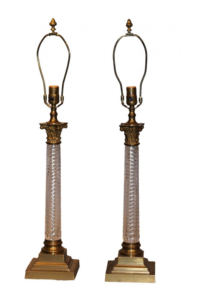Pair of Baccarat Table Lamps