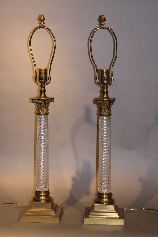 Pair of Baccarat Table Lamps