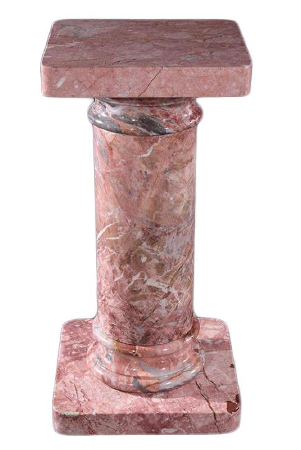 A Pair of Red Marble Pedestals