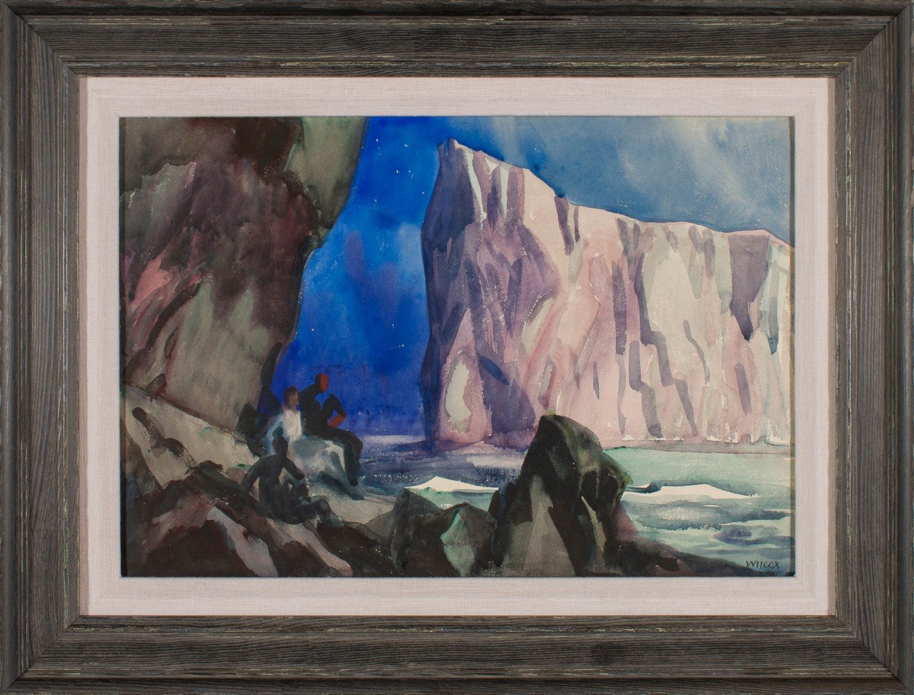 Percé Rock by Moonlight, Bonaventure Island, Gaspé, Canada by Frank Nelson Wilcox