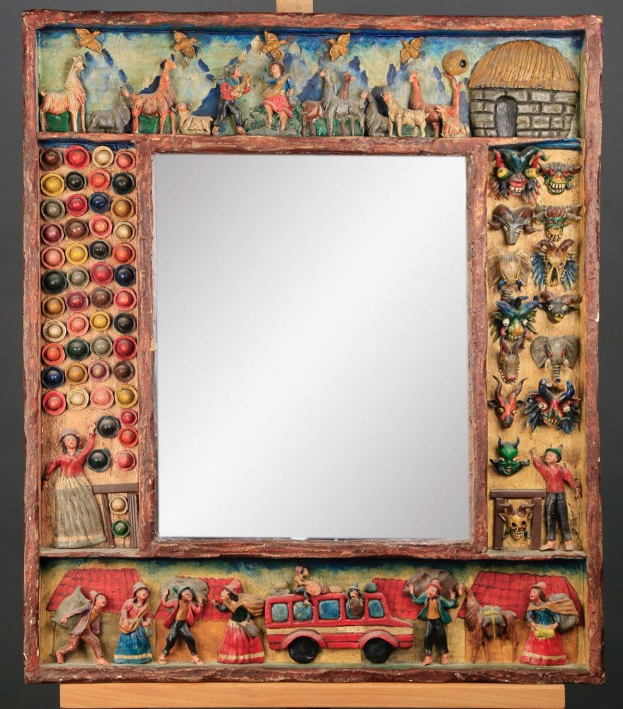 Peruvian Folk Art Mirror