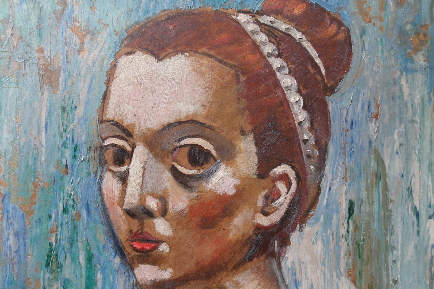Portrait Head of a Young Woman by 20th Century American School