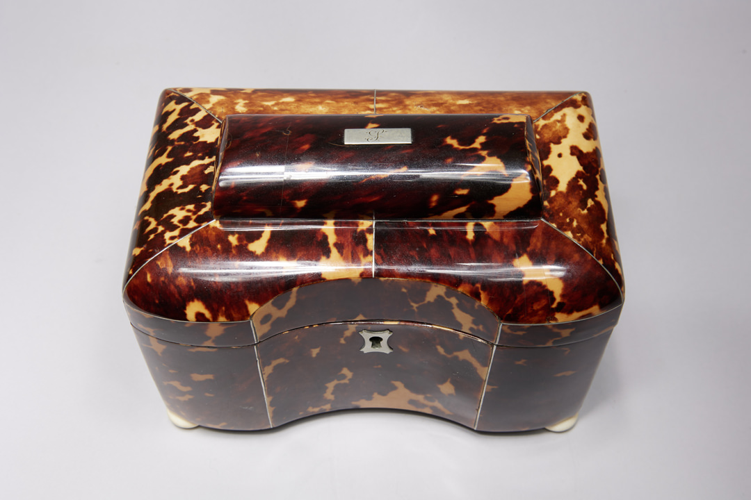 Regency Tortoise Shell Tea Caddy