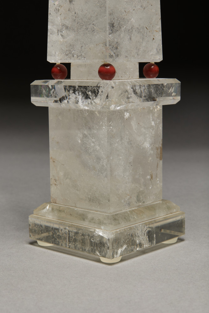 Pair of Rock Crystal Obelisks