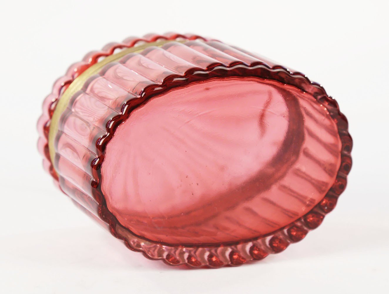 Ruby Glass Hinged Box by 19th Century French School