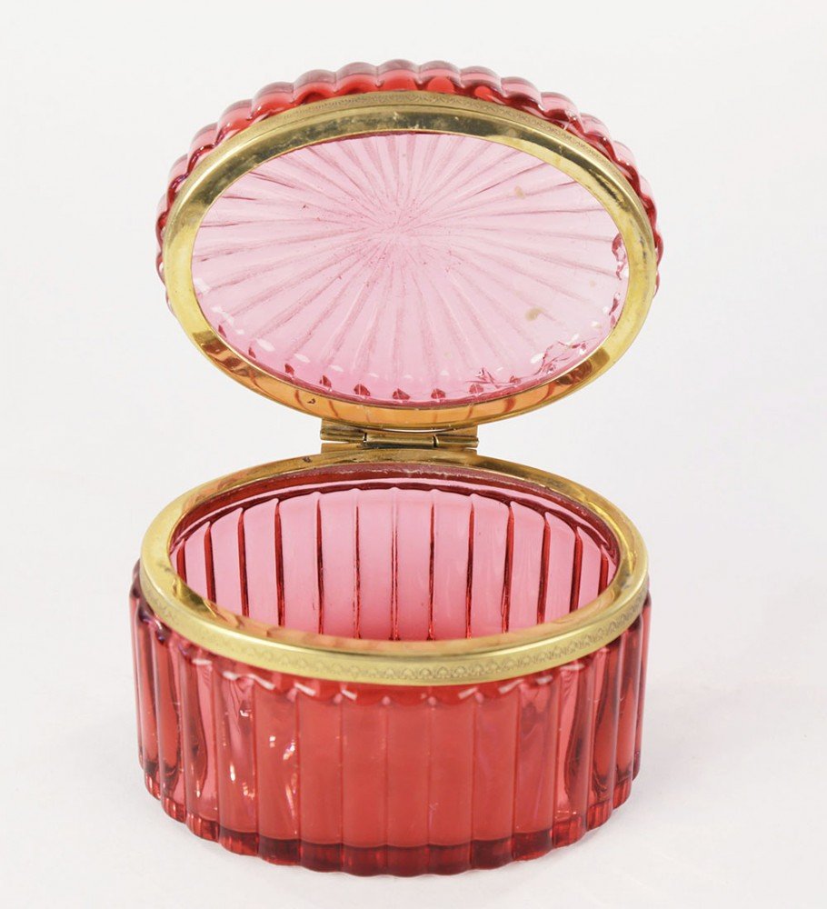 Ruby Glass Hinged Box by 19th Century French School