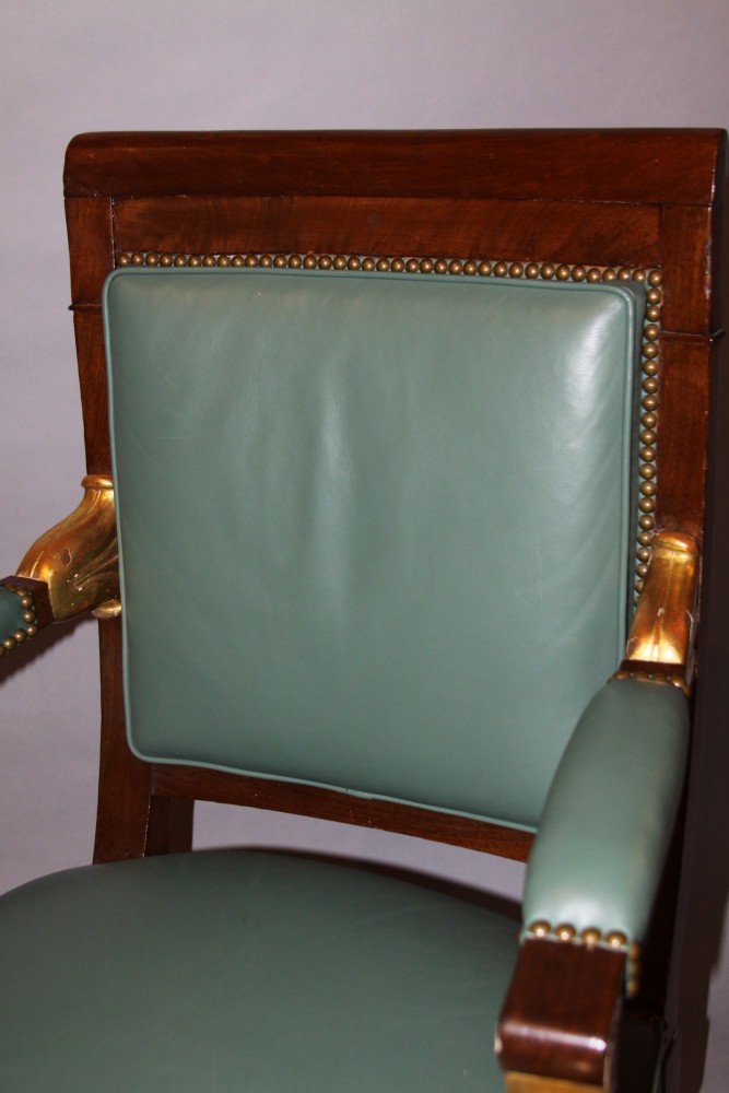 A Russian Neoclassical Carved Armchair