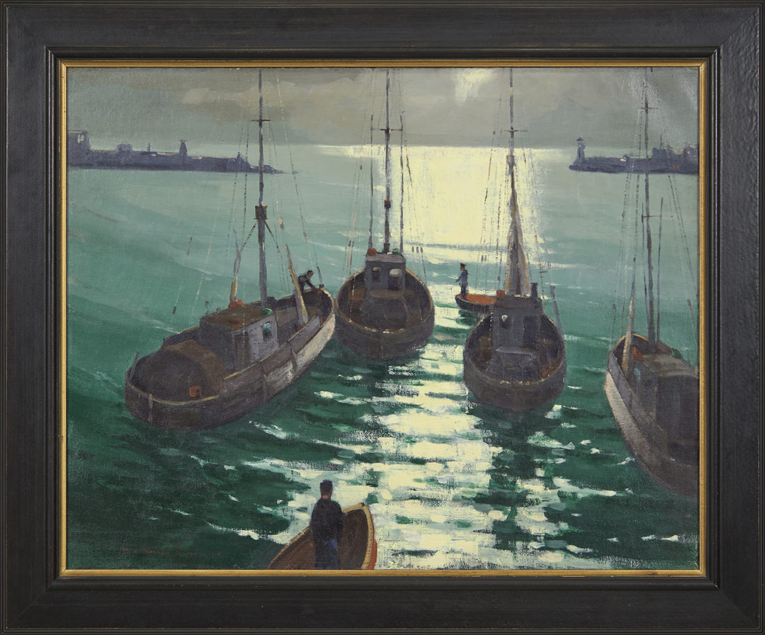 Boats, San Pedro Harbor by Paul Starrett Sample