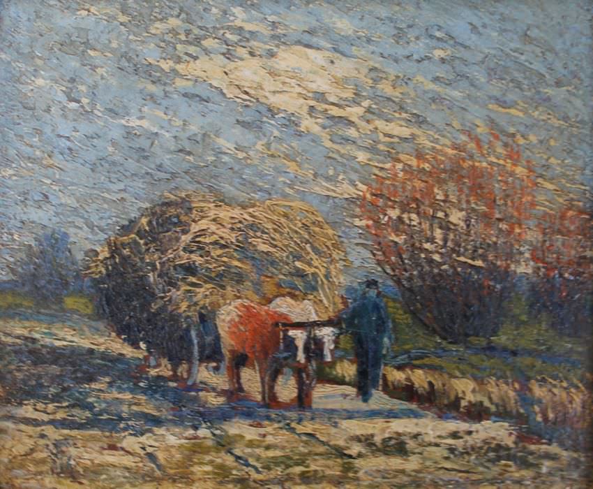 The Hay Wagon by Sandor Vago