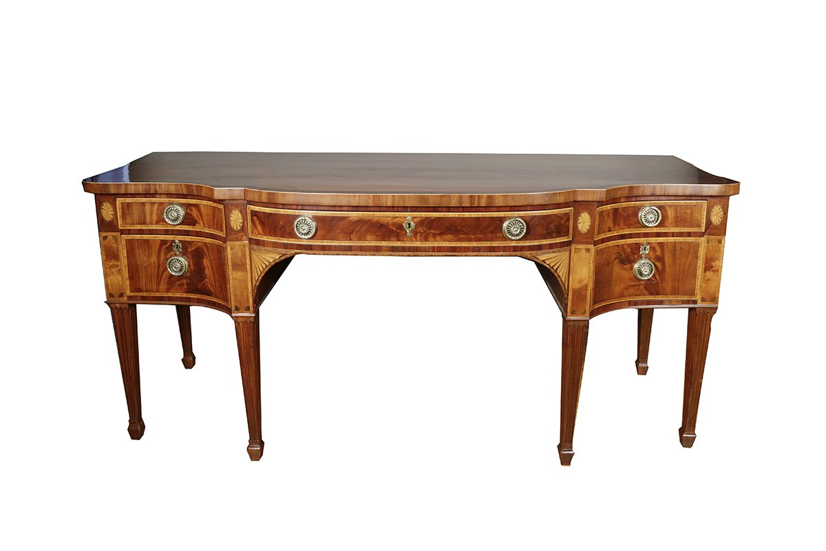 An Extremely Fine George III Mahogany Inlaid Sideboard, from the estate of J. L. Severance and attributed to Gillows and Co. by 18th Century British School