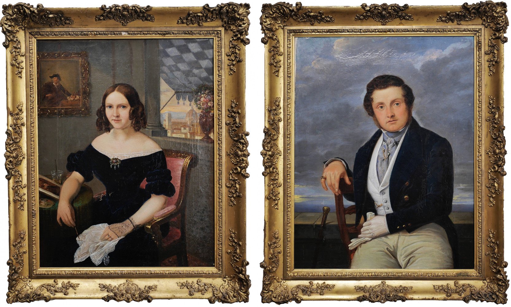 Portrait of Husband and Wife by Sir John Watson Gordon