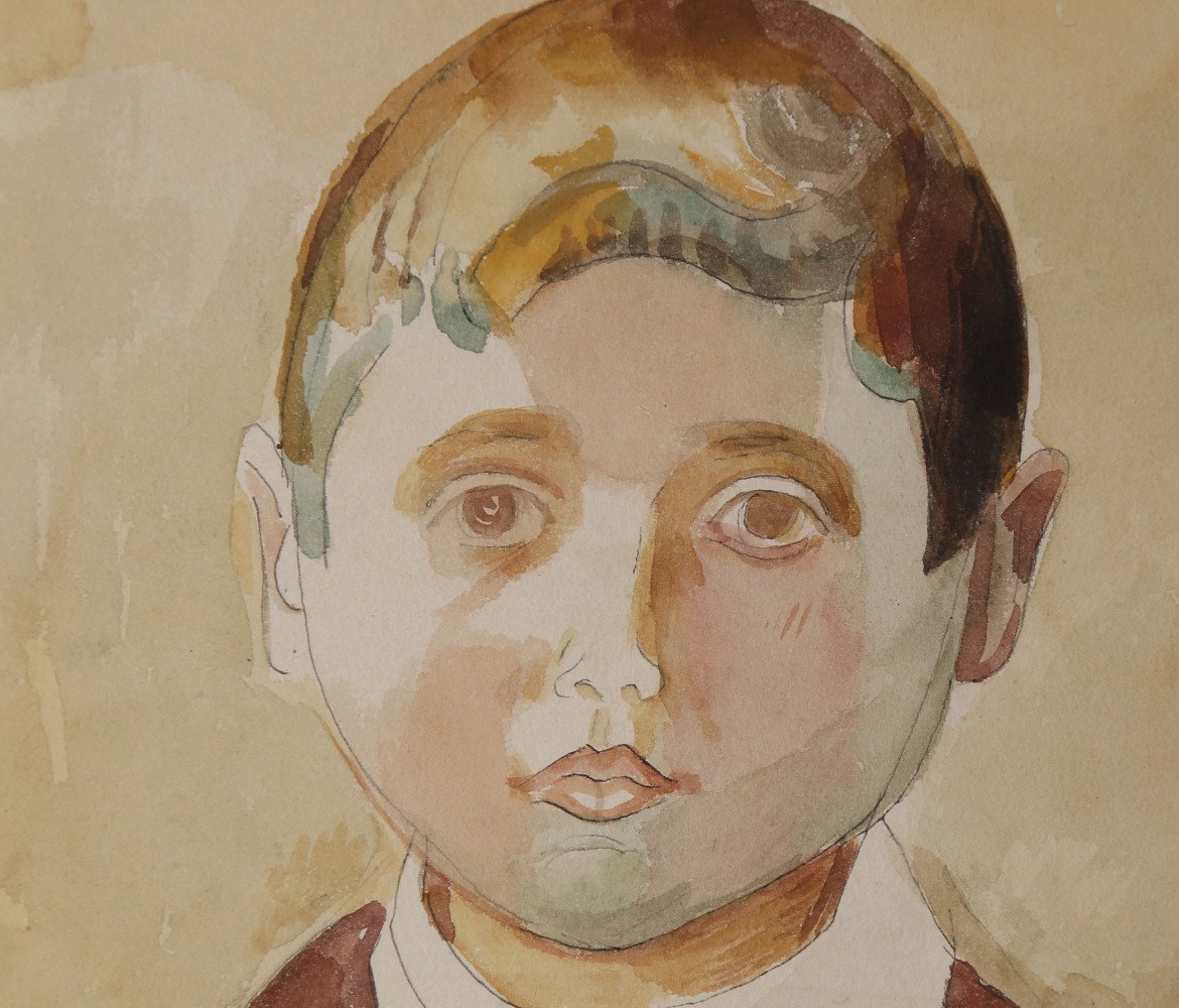 Boy with Striped Necktie by William Sommer