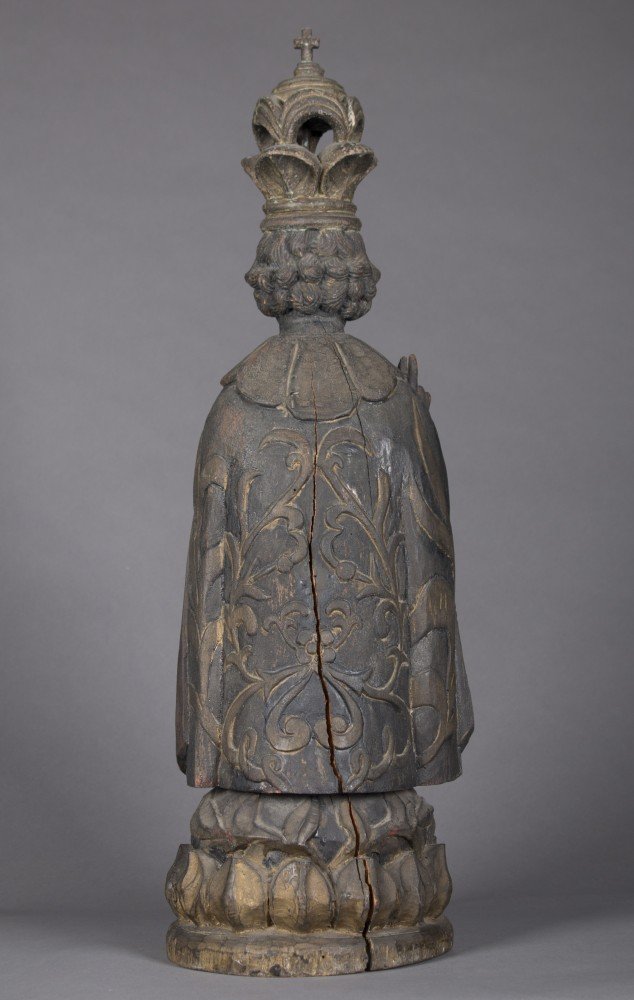 South American Santos Figure Depicting and Unnamed Sainted Priest, Mid 19th Century