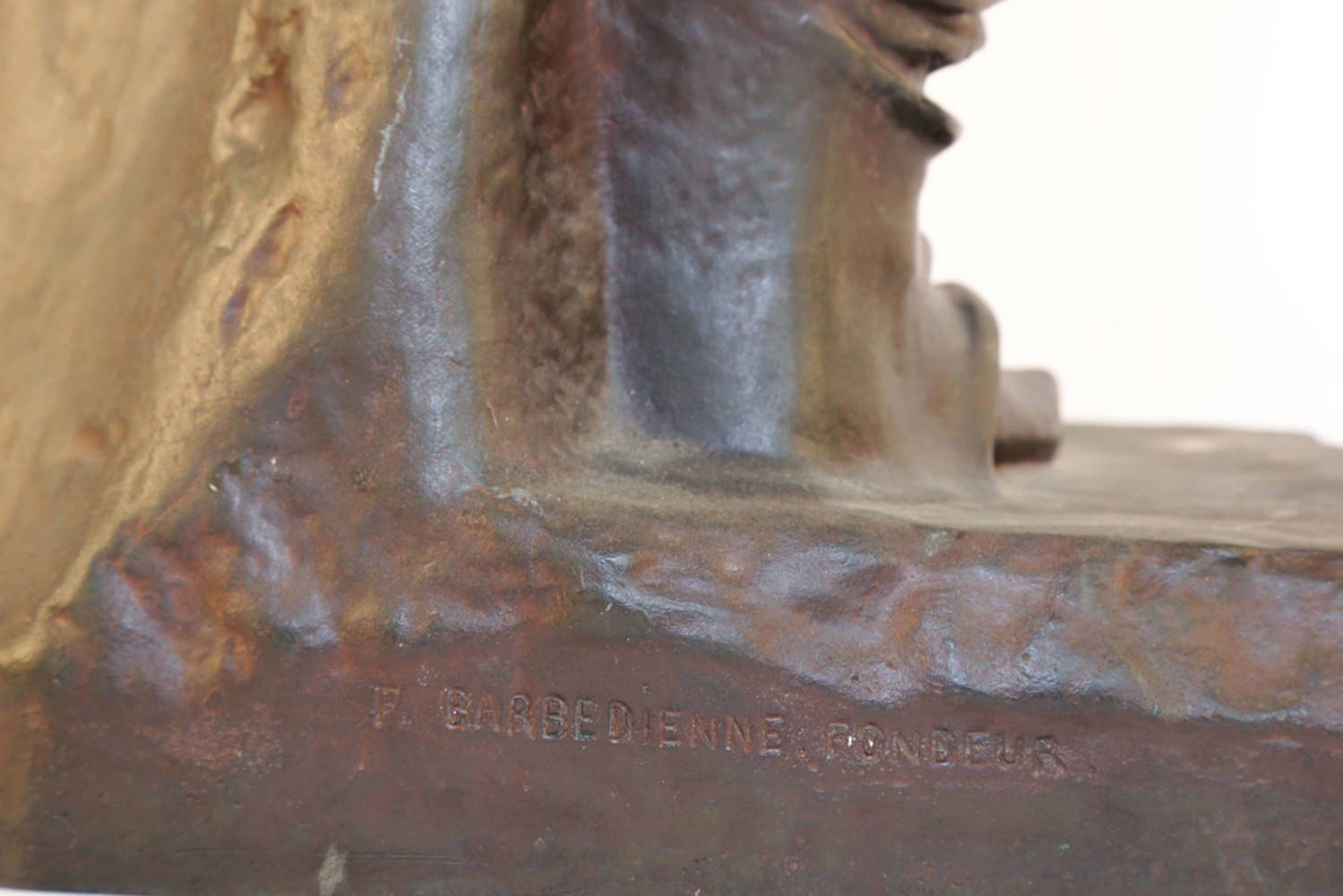 Figurative Bronze with Reddish Brown Patination Sculpture: 