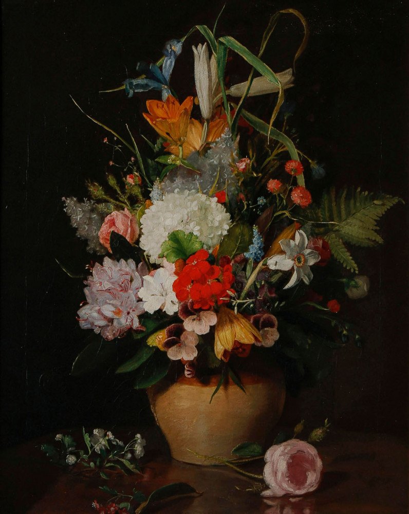 Attributed to John Wainwright (British, 19th Century) Flowers in Vase