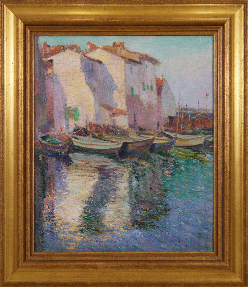 Fishing Boat Reflections, France by Abel G. Warshawsky